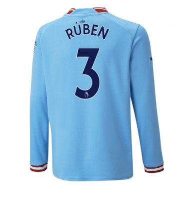 Manchester City Ruben Dias #3 Hjemmedrakt 2022-23 Langermet